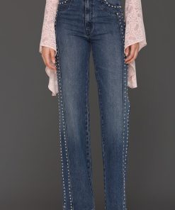 Studded Wide Leg Jeans