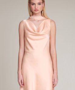 Satin Scarf Tie Mini Dress