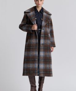 Plaid Sailor Collar Coat