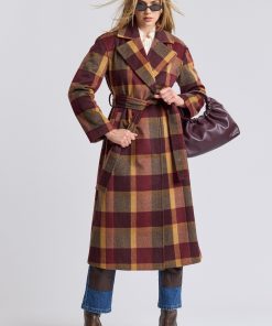 Faux Wool Belted Maxi Coat