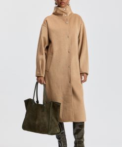 Double Faced Faux Wool Oversized Cocoon Coat