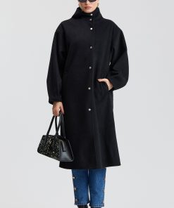 Double Faced Faux Wool Oversized Cocoon Coat