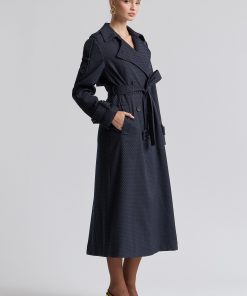 Jacquard Belted Trenchcoat