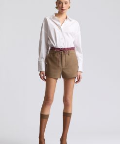 Layered Waistband Tailored Shorts