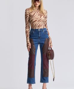 Mixed Media Carpenter Straight Leg Jeans