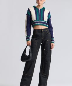 Dark Wash Wide Leg Carpenter Jeans