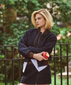 Woven Denim Bomber Jacket