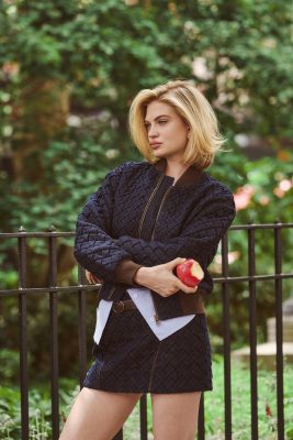 Woven Denim Bomber Jacket