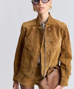 Genuine Suede Aviator Jacket