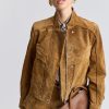 Genuine Suede Aviator Jacket