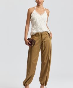 Lyocell Blend Bungee Hem Balloon Cargo Pant